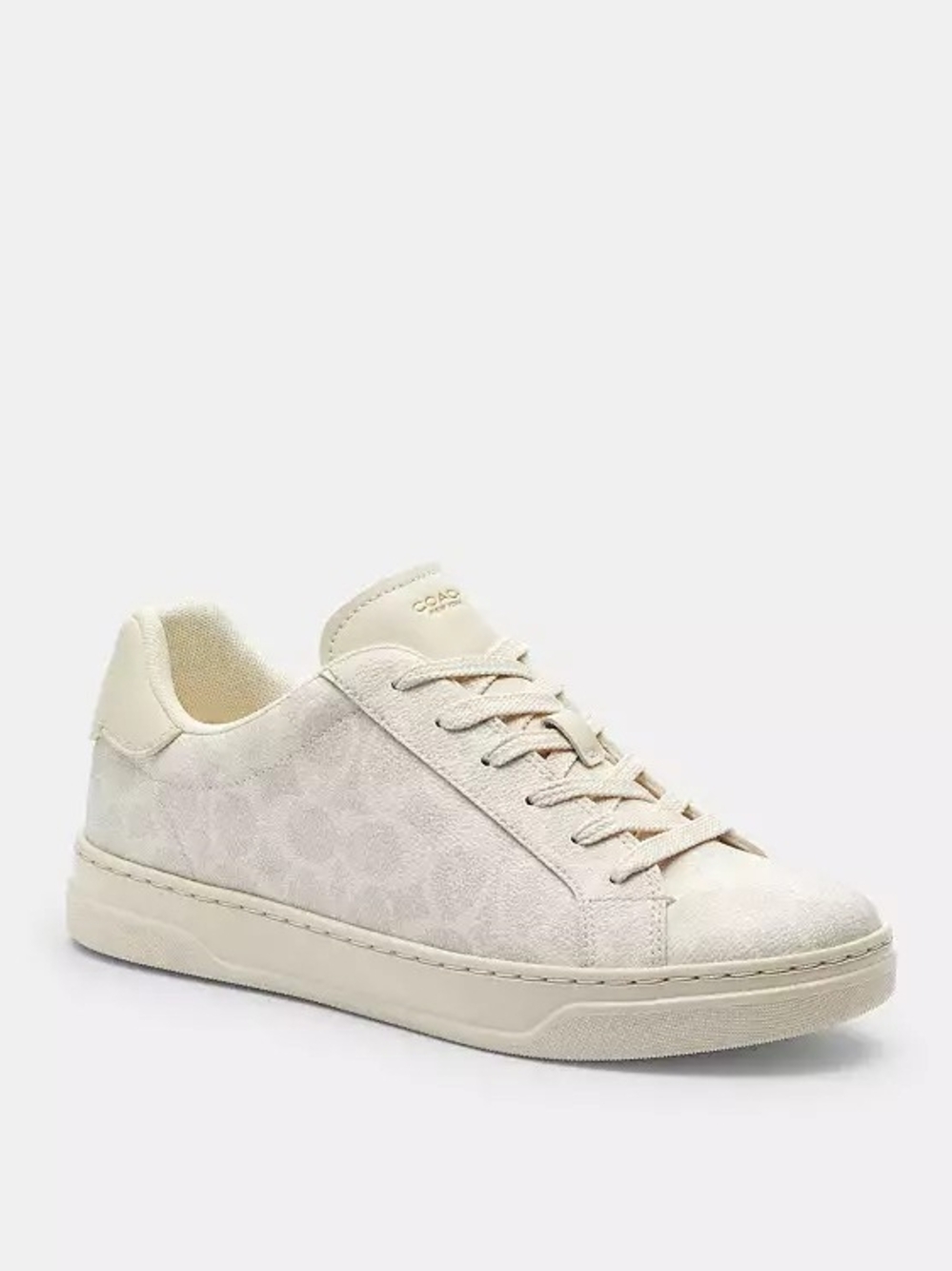 Coach Cream/Beige Signature Low-Top Sneaker